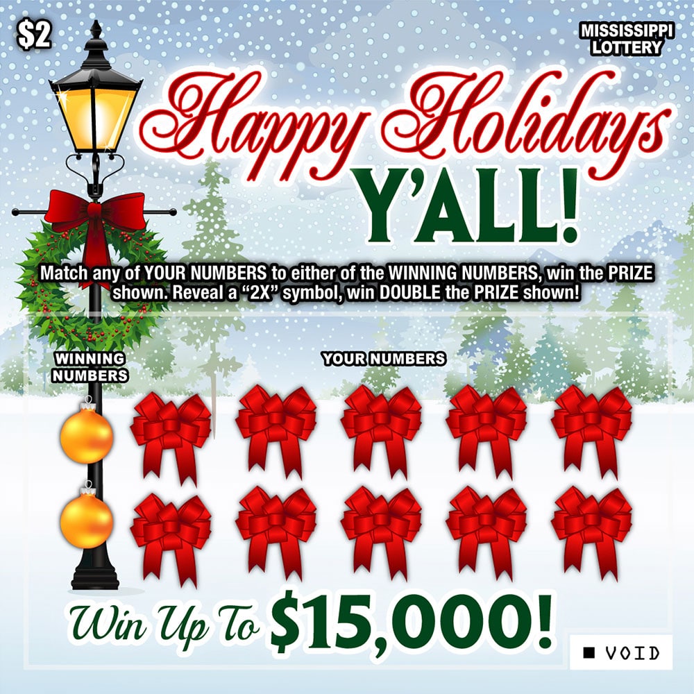 Happy Holidays Y'all Scratch-off game