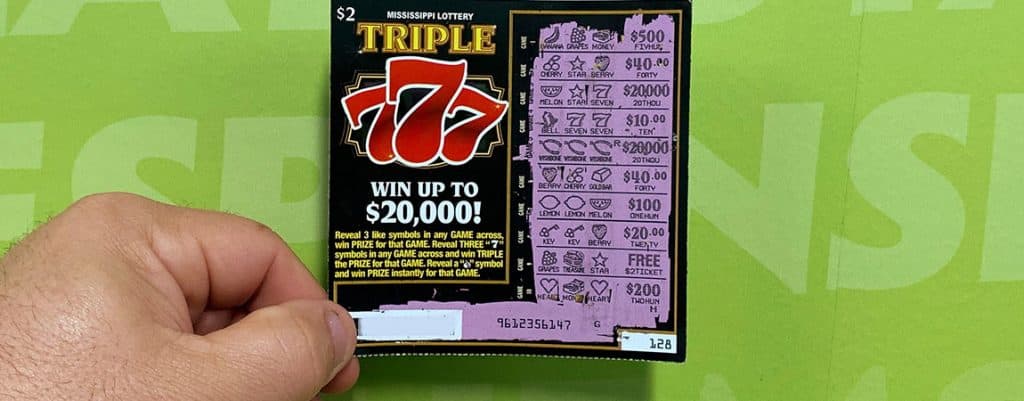 Bay Springs man wins $20,000 jackpot on Triple 777 scratch-off