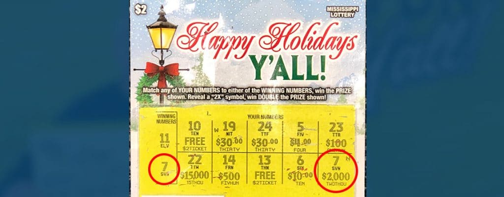 A Collierville, TN resident won $2,000 on a winning Happy Holidays, Y’all scratch-off game purchased from Circle K in Olive Branch.