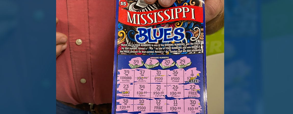 Smithville man wins $100,000 on Mississippi Blues scratch-off