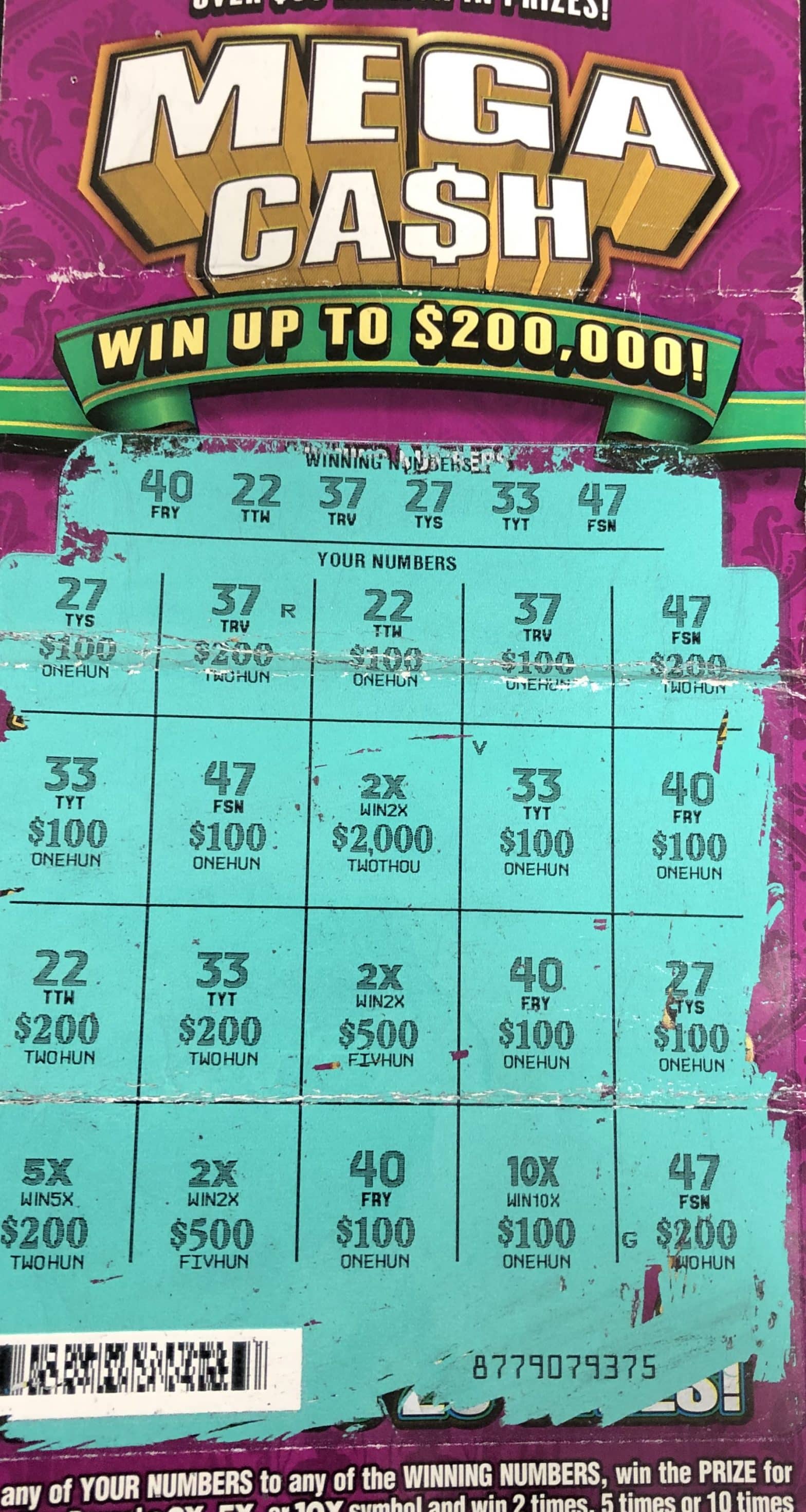 A Jackson player won $10,000 from a Mega Ca$h scratch-off game purchased at JC of MS on First Street in Brookhaven.