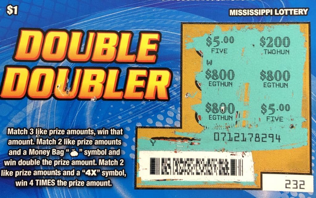 A Saucier player won $800 from a Double Doubler scratch-off game purchased at Clark Oil on Hwy. 49 in Gulfport.