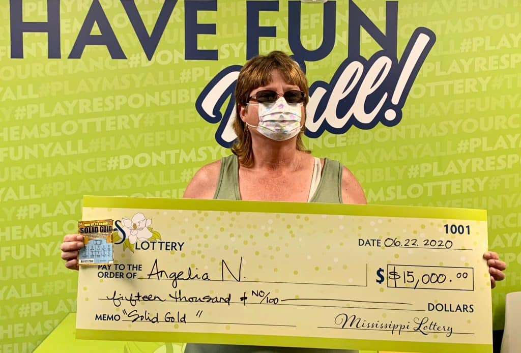 Angelia N. of Vancleave won $15,000 on a Solid Gold scratch-off game purchased at Fort Ramsay Corner Store on Jim Ramsay Rd., Vancleave.