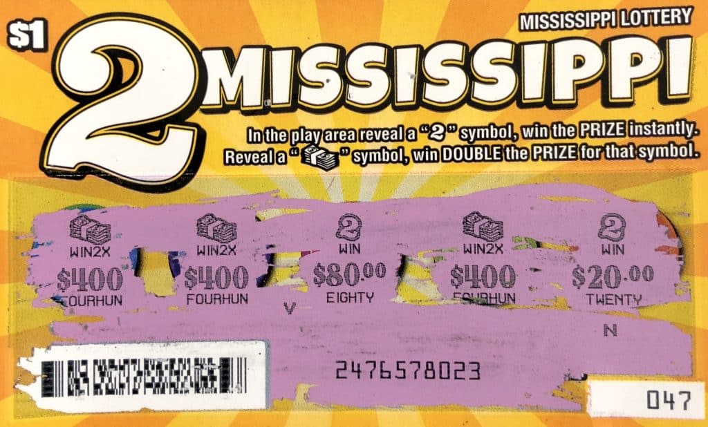 A Gordo, Ala., man won $2,500 on a 1,2,3 Mississippi scratch-off game purchased from Sprint Mart on HWY 182 E., Columbus.