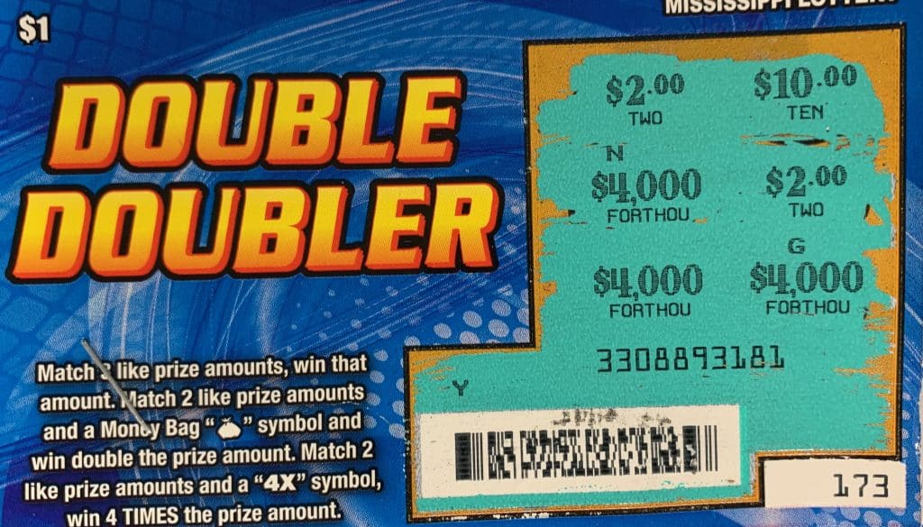 A Jackson woman won $4,000 on a Double Doubler scratch-off game purchased at Fast Fill on Briarwood Dr., Jackson.