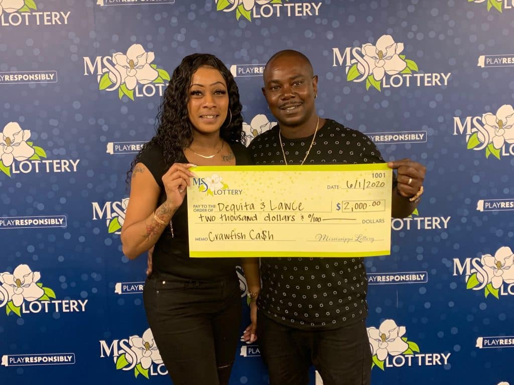 Dequita and Lance of Natchez won $2,000 on a Crawfish Ca$h scratch-off game purchased from Murphy Oil USA located on Sergeant S. Prentiss Dr., in Natchez.