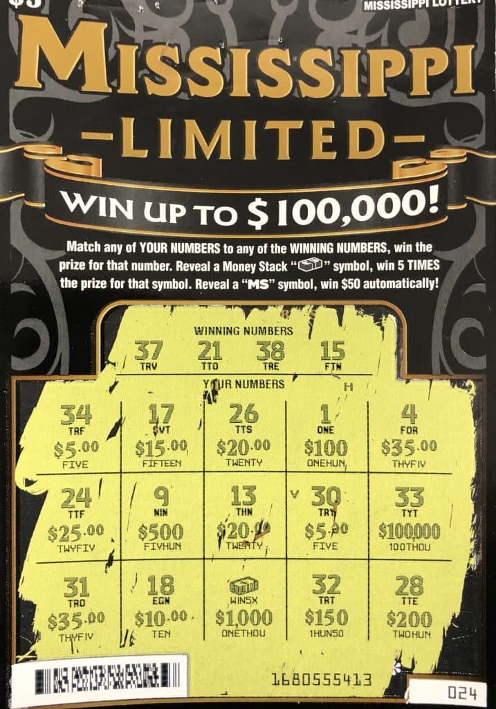 A West Point woman won $5,000 on a Mississippi Limited scratch-off game purchased at Puff & Snuff on Hwy. 45 Alt. South, West Point.