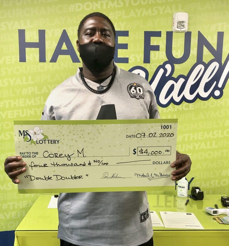 Corey M. of Hazlehurst won $4,000 on a Double Doubler scratch-off game purchased at Seerat Food Mart on Georgetown St., Hazlehurst.