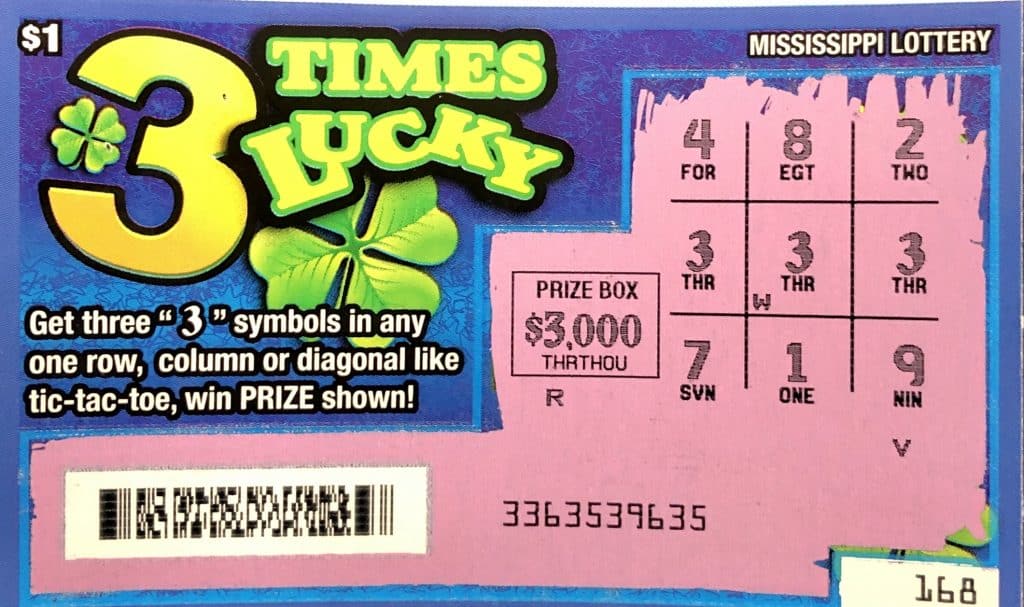 A Lexington woman won $3,000 on a 3 Times Lucky scratch-off game purchased at Murphy Oil on Viola Brown Sanders Dr., Greenwood.