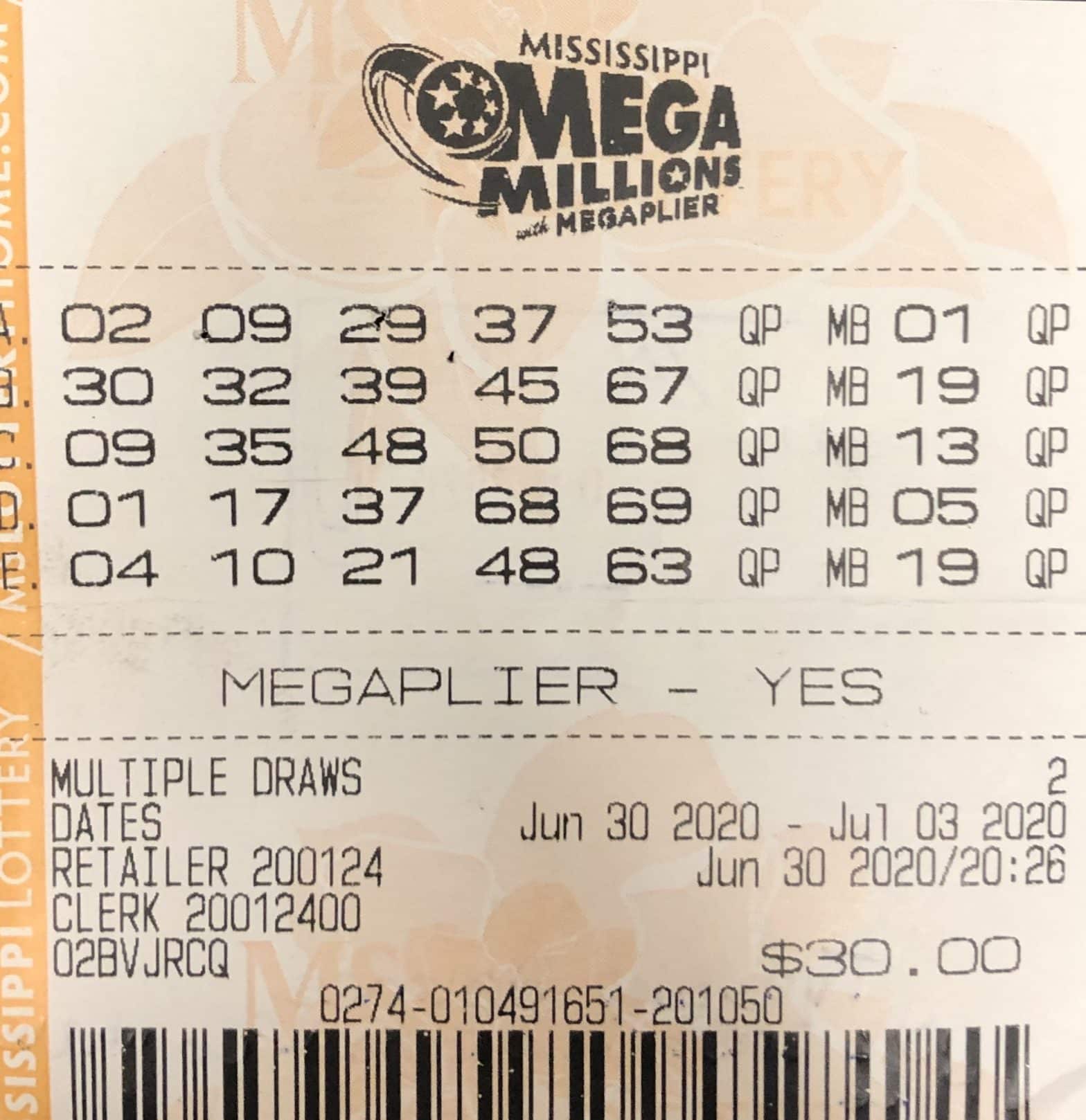 A McComb woman won $1,000 on a Mega Millions ticket purchased at Market Max McComb on Presley Blvd., McComb.