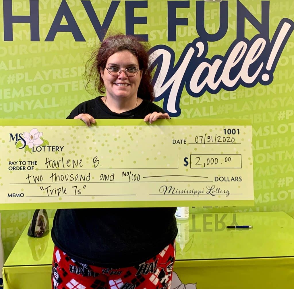 Harlene B. of Stone County won $2,000 on a Triple 7s scratch-off game purchased from Donco #5 on HWY 49, McHenry.