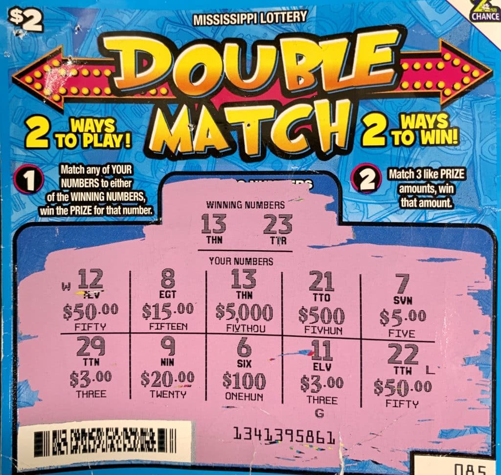 A Prentiss player won $5,000 on a Double Match scratch-off game purchased at Fleetway on Columbia Ave., Prentiss.