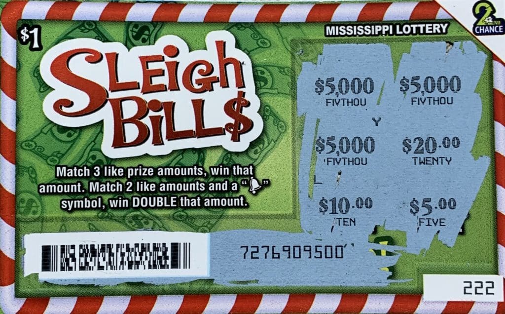 A Long Beach man won $5,000 on a Sleigh Bill$ scratch-off game purchased from Rail Road Food Mart on W. Railroad St., Long Beach.