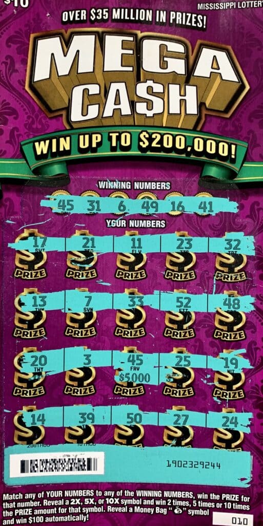 A Columbia woman won $5,000 on a Mega Ca$h scratch-off game purchased from B-Kwik #6 on Highway 13 N., Columbia.