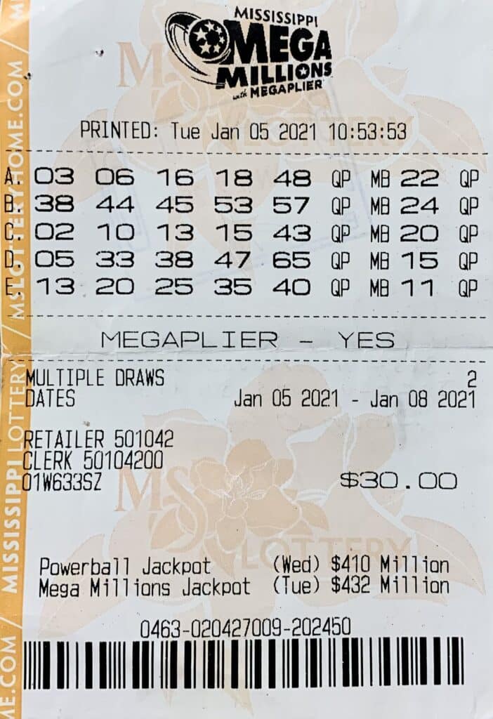 A Jackson man won $1,004 on a Mega Millions ticket purchased from Sprint Mart on Lakeland Dr., Jackson.