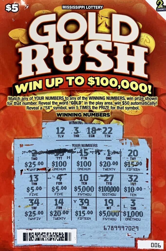 A New Albany woman won $1,000 on a Gold Rush scratch-off game purchased from K’s Tobacco & Brew Too on Starlyn Ave., New Albany.