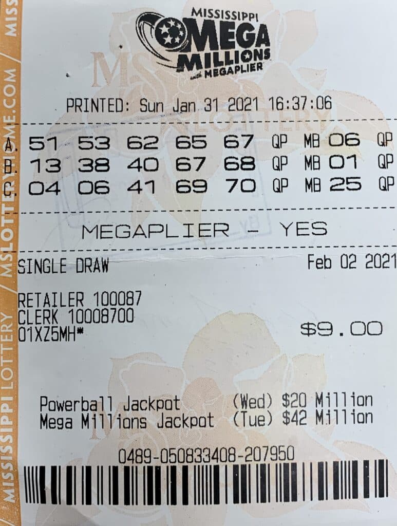 A Flora man won $1,000 on a Mega Millions ticket purchased from Midway Pit Stop LLC on Hwy. 18, Raymond.