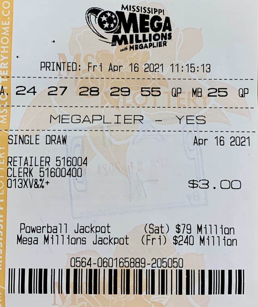 A Columbus woman won $800 on a Mega Millions ticket purchased from Murphy Oil on Hwy. 45 N., Columbus.