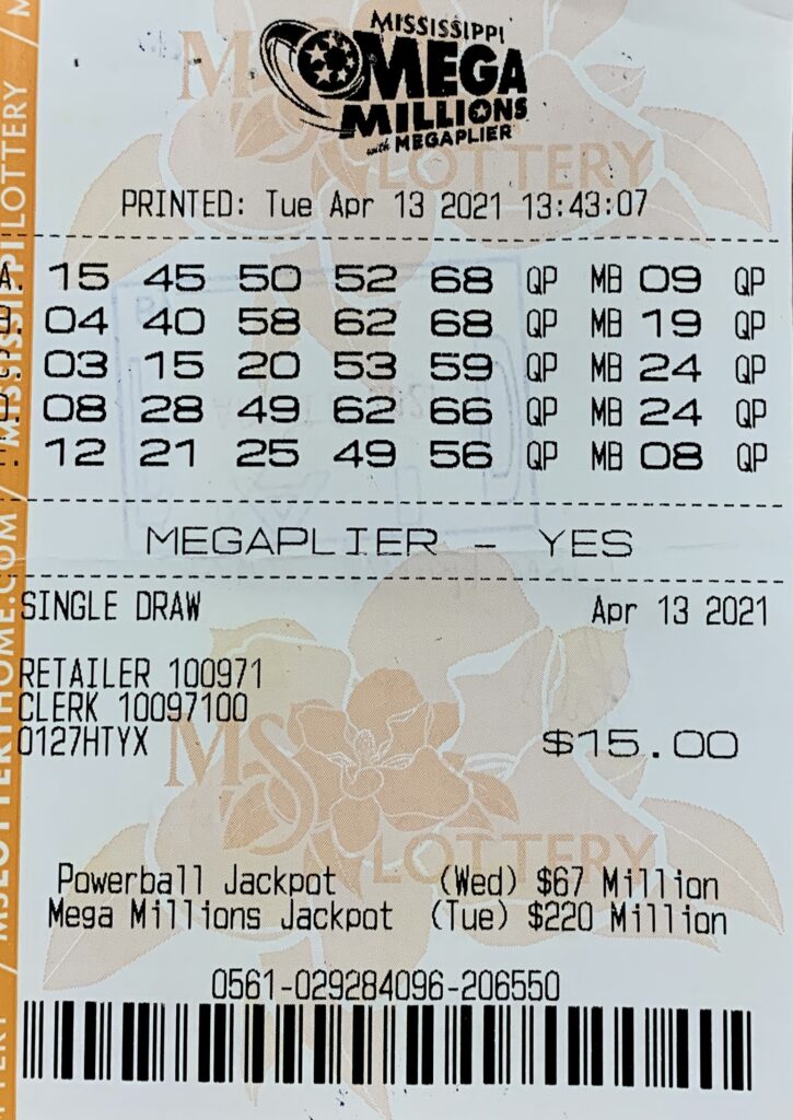 A Ridgeland man won $800 on a Mega Millions ticket purchased from Shariti Food Mart on Lakeland Dr., Jackson.