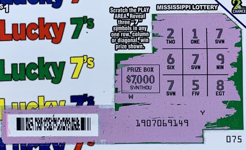 A Prentiss player won $7,000 on a Lucky 7s scratch-off game purchased from Fleetway 170 on Columbia Ave., Prentiss.