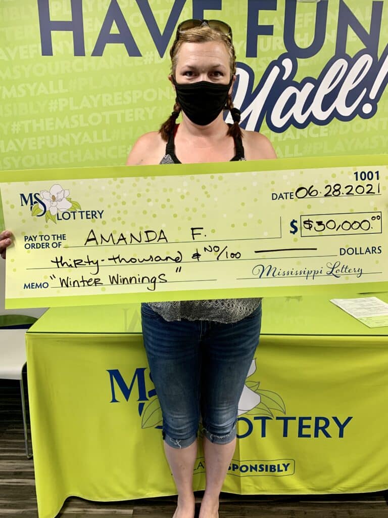 Amanda F. of Booneville won $30,000 on a Winter Winnings scratch-off game purchased from T-Mart #6 on W. Chambers Dr., Booneville.