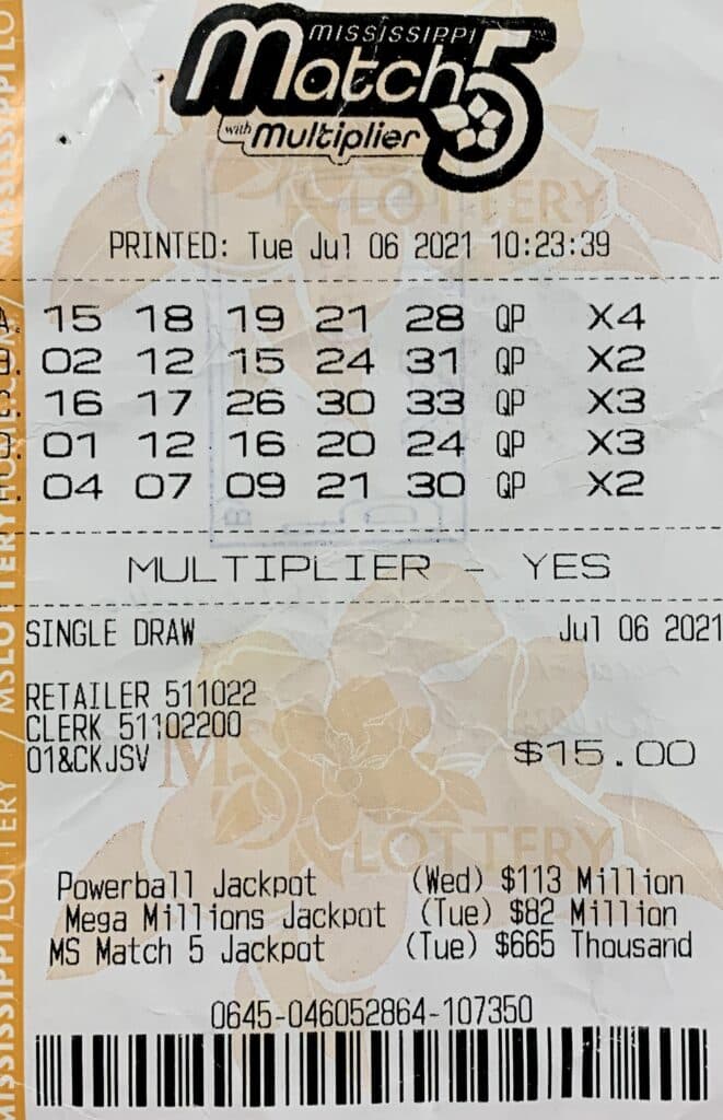 A Jones County man won $332,500 on a Mississippi Match 5 ticket purchased from Keith’s Superstore #105 on Hwy. 11 N., Ellisville.