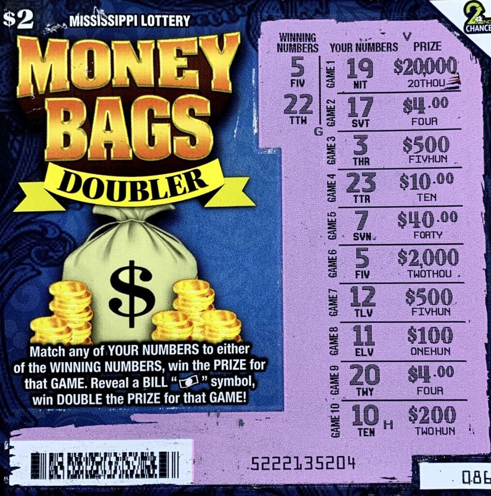 A Vicksburg woman won $2,000 on a Money Bags Doubler scratch-off game purchased from Circle K Store #2723739 on Indiana Ave., Vicksburg.