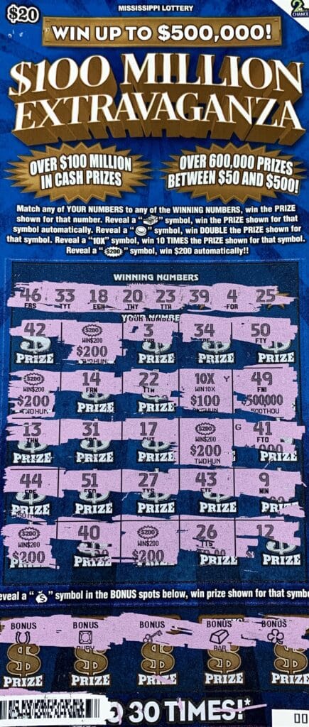 A Newton man won $2,000 on a $100 Million Extravaganza scratch-off game purchased at Fair Market Newton on Northside Plaza, Newton.