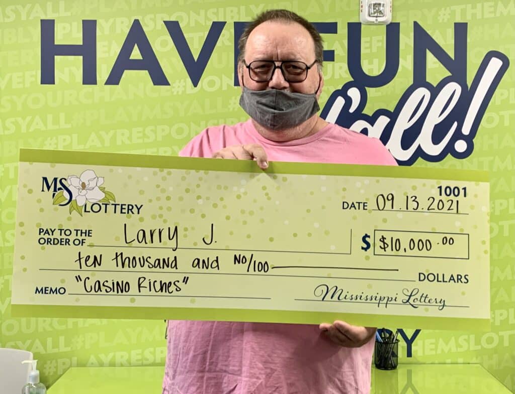 Larry J. of Waynesboro won $10,000 on a Casino Riches scratch-off game purchased from Murphy Oil USA #7781 on Azalea Dr., Waynesboro.