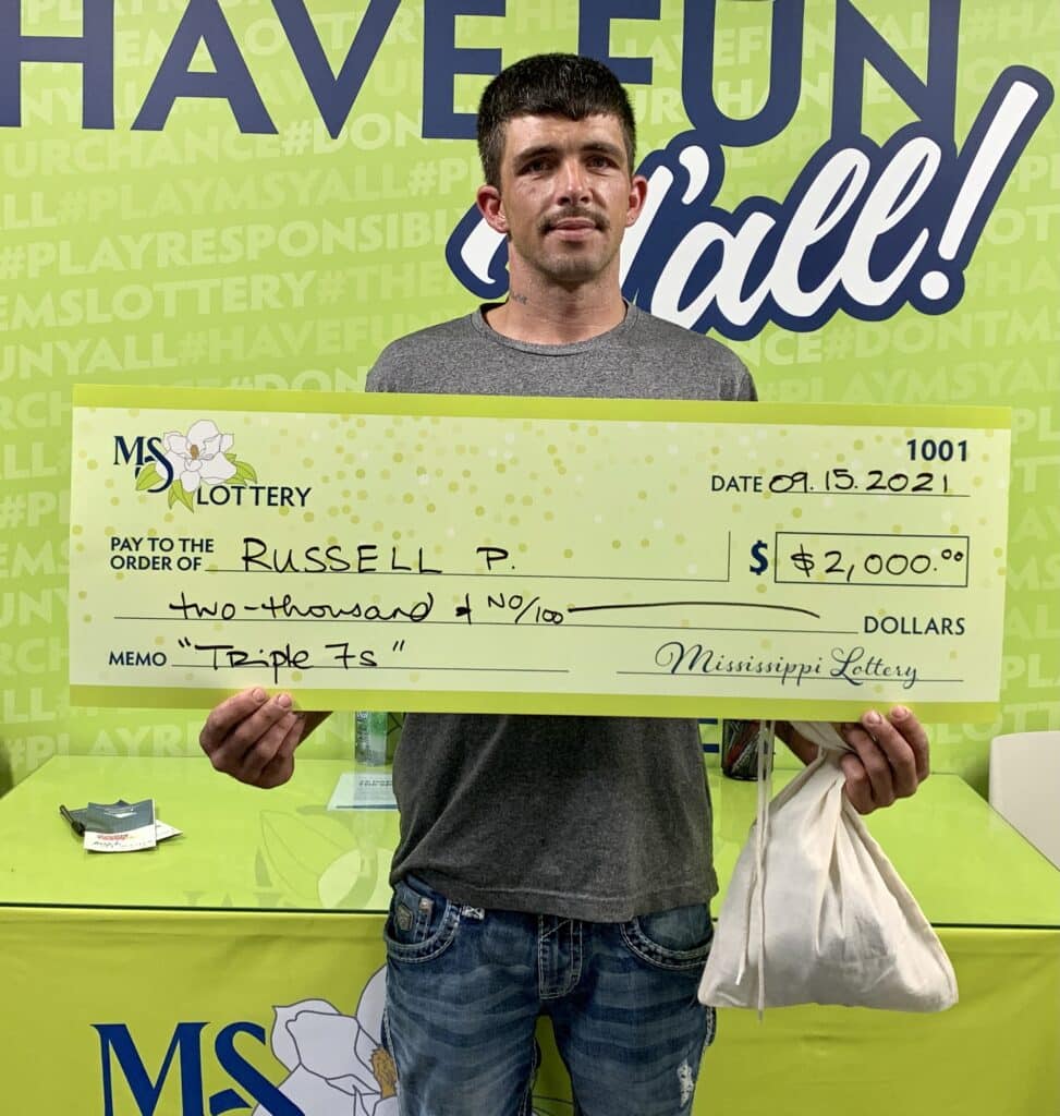 Russell P. of McHenry won $2,000 on a Triple 777 scratch-off game purchased from Sai Quick Stop on W. Wortham Rd., Saucier.