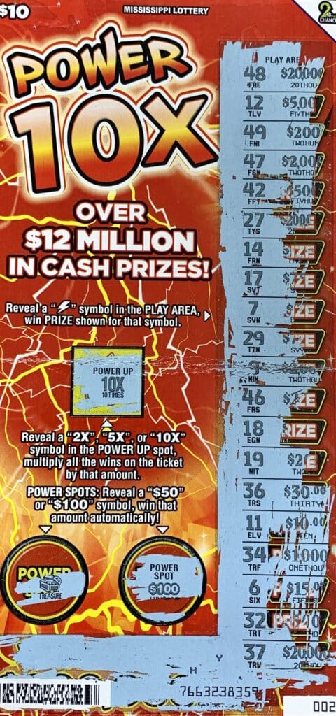 A Byhalia woman won $1,000 on a Power 10x scratch-off game purchased from Shoup Marathon on Boundary Dr., Ashland.