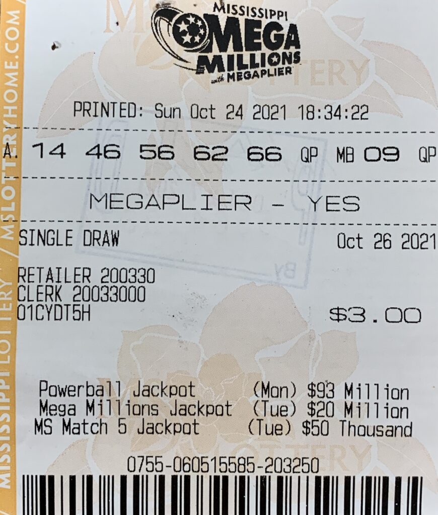 A Memphis, Tenn., player won $800 on a Mega Millions ticket purchased from Bull Market of Southaven #202 on Church Rd., Southaven.